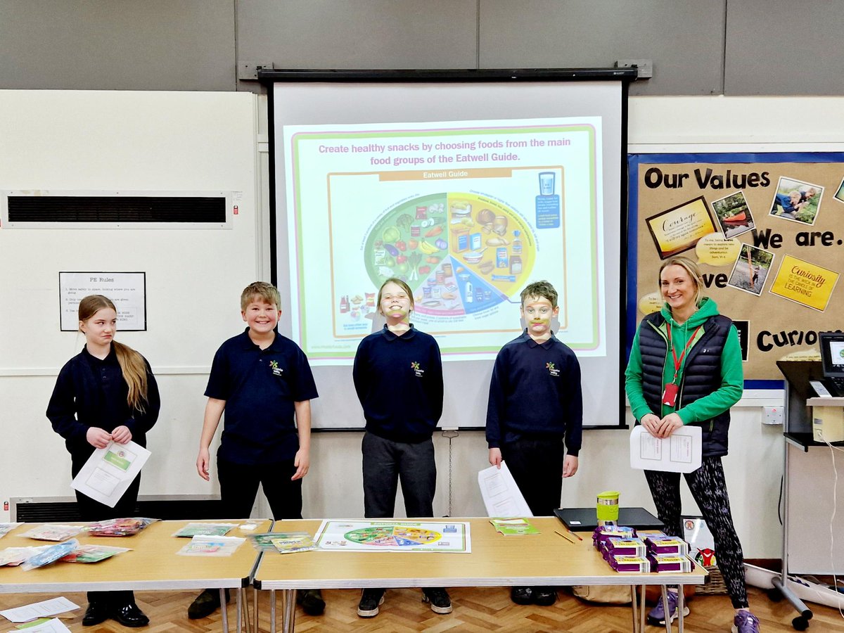 Thank you, Year 5 Food Ambassadors and Phunky Foods, for your excellent workshop today looking at healthy snacks across the school 🍎 🍐 #foodinschool #RLKTPeople #CoppiceValley