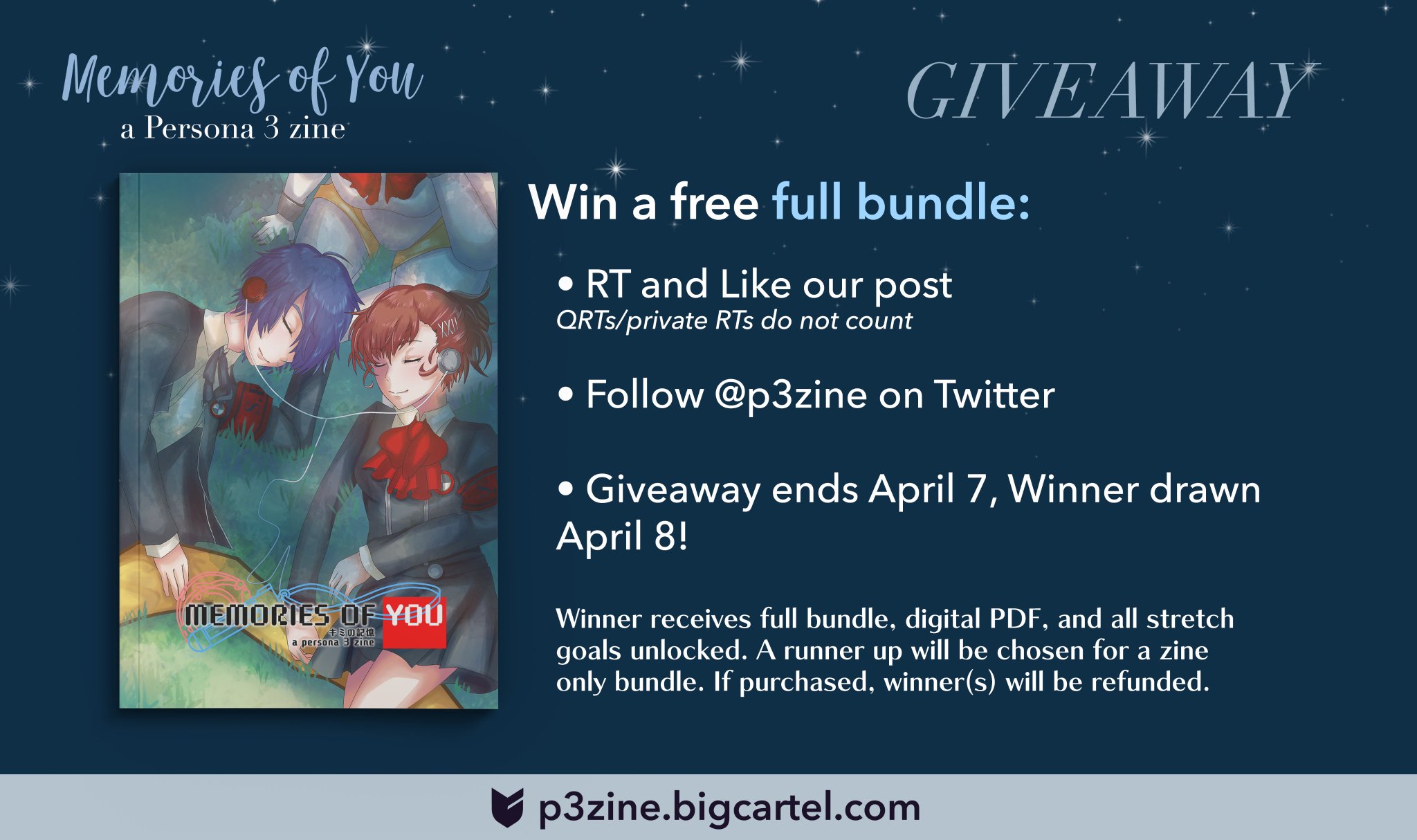 Memories of You A Persona 3 Zine PREORDERS on Twitter "🌟 GIVEAWAY