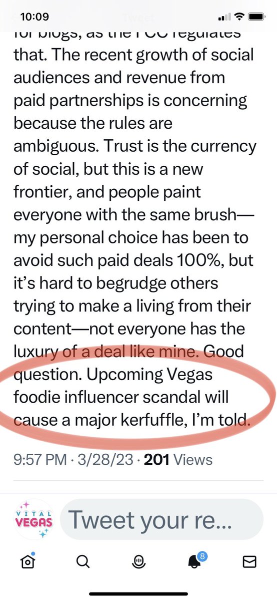 VitalVegas's tweet photo. @themimicmoment @LasVegasLocally His info. is solid. We were just discussing this last night. This story could rattle some cages and hopefully fill influencers with a renewed urgency about holding themselves to higher ethical standards. https://t.co/4oPTFuH0R5