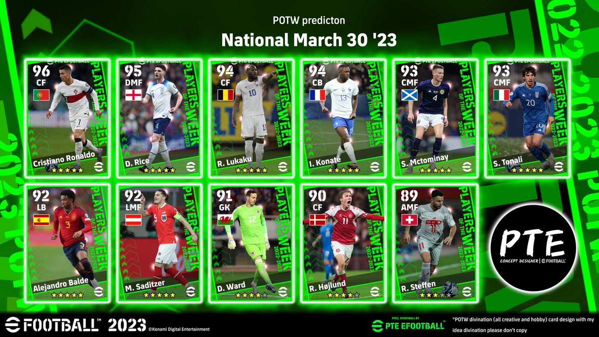 predict_RODE's tweet image. Predict POTW 🔥

March 30 &apos;23

#eFootball2023 #eFootball #POTW