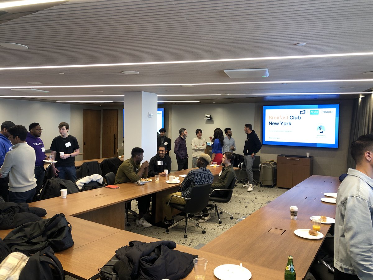 PigPugHealth's tweet photo. Incredible @brexHQ Club NYC meetup with @AforeVC and @FenwickWest . Thanks to @shaig , @jackmcclelland and @EBienstock .The number of talented founders per square foot is off the charts. ๐
#founders #investing #pigpug https://t.co/yPC3Nnahe7