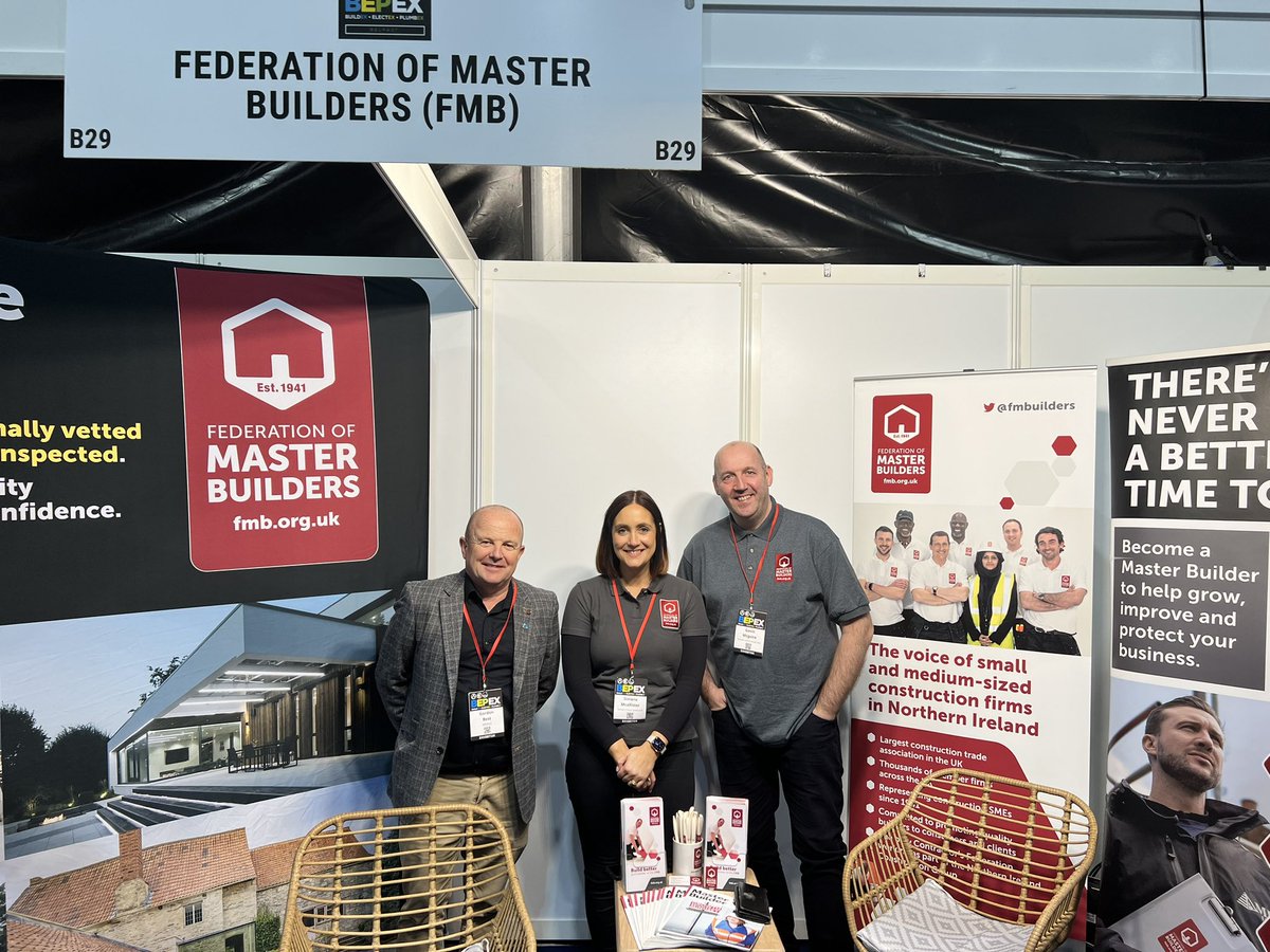 Great to see @MPANIreland @fmbuilders here at #BEPEX at Titanic Exhibition centre - call by this evening or tomorrow 9-4z