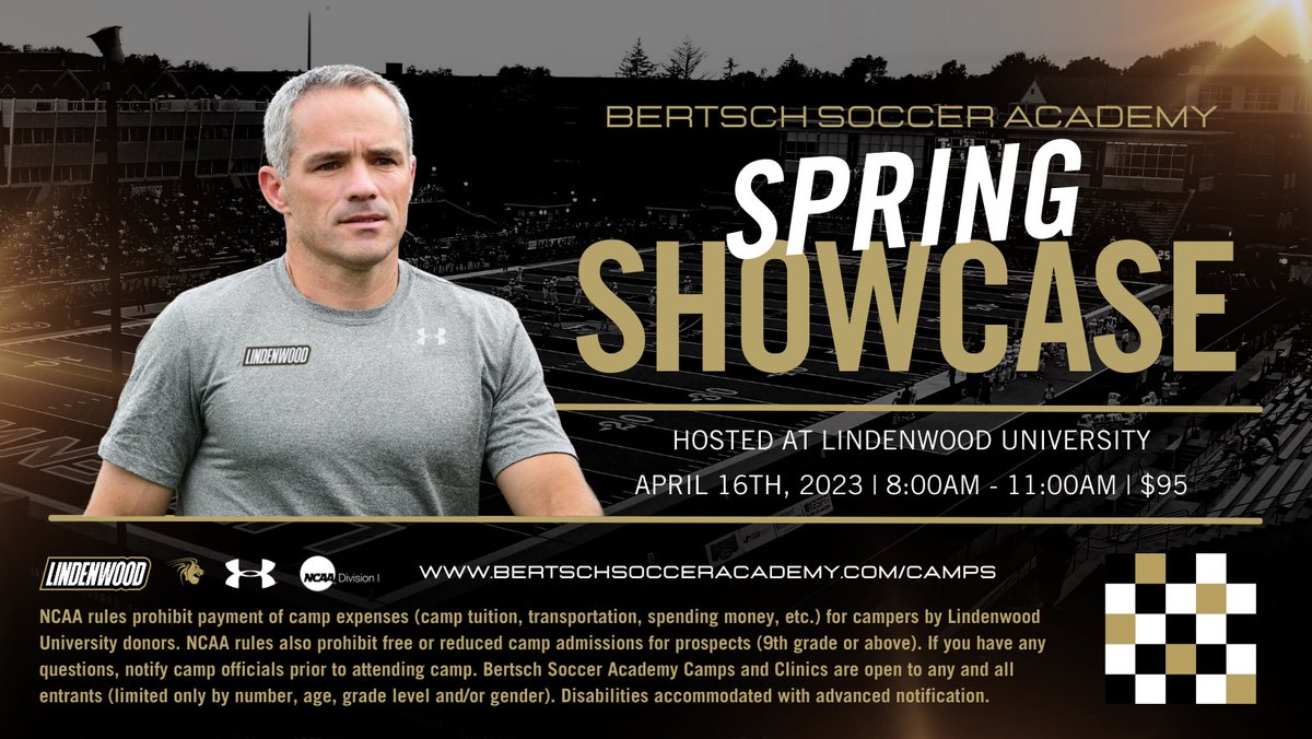 LindenwoodMSOC (@lindenwoodmsoc) on Twitter photo 🚨Calling all uncommitted 2023’s, Gap Years and College Transfers🚨
Looking for an opportunity to play at the NCAA D1 level? The <a href="/BertschSoccer/">Bertsch Soccer Academy</a> Academy Spring Showcase could be just for you as we look to add the next set of Lions to our program.
💻: BertschSoccerAcademy.com 🚨Calling all uncommitted 2023’s, Gap Years and College Transfers🚨
Looking for an opportunity to play at the NCAA D1 level? The <a href="/BertschSoccer/">Bertsch Soccer Academy</a> Academy Spring Showcase could be just for you as we look to add the next set of Lions to our program.
💻: BertschSoccerAcademy.com