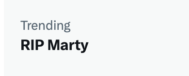 martyweiss's tweet photo. Saw RIP Marty trending on twitter. And just for that split second ... https://t.co/yyzkUoH4Pm