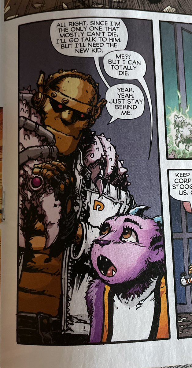 DZawisza's tweet photo. Happy Doom Patrol Day, indeed!
@dennisculver @TheBurnham @ReberVision & @droog811 knocked this one out of the park!
I was NOT joking when I said “Let’s make this a holiday!”
Day off✅
Wings✅
GREAT comic✅
#DoomPatrol #TheDoomScroll https://t.co/PUjhKx9pg0