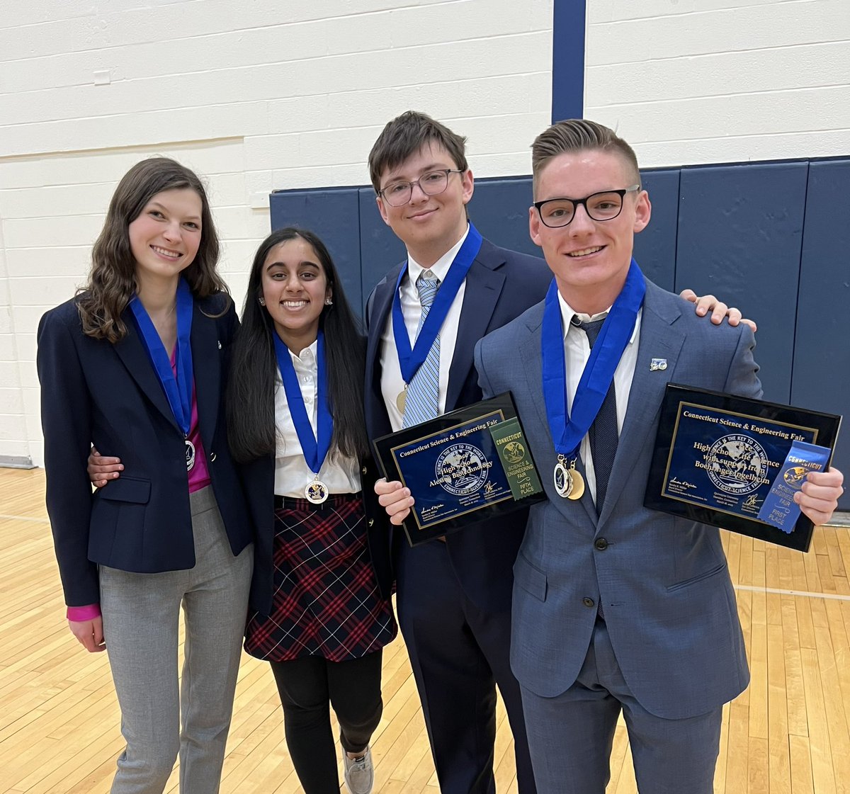 vkschulman's tweet photo. So incredibly of my @kingschoolct students for a great showing at the 2023 CT Science & Engineering Fair. So proud of Yuriy for winning the Life Sciences category and advancing to the @Regeneron International Science & Engineering Fair!
#CSEF #ISEF #highschoolresearch https://t.co/v2txtQlVlW