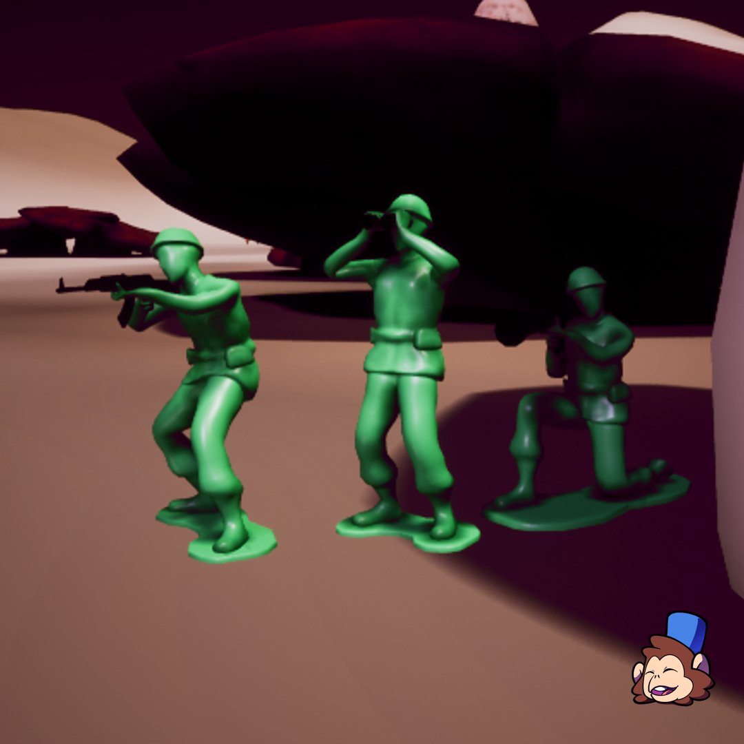 NGamagora's tweet photo. Jimbo n'était pas le dernier jouet...  Les renforts sont là !
Ils ne sont pas très puissants, mais ils vous seront utiles si vous tombez à court de jouets pendant le combat !

Asset #3D par @BilalSanchez1

#gamagora #universitélyon2 #videogame #gamedev #GGS #projetnightmare https://t.co/iBFAG43AwD
