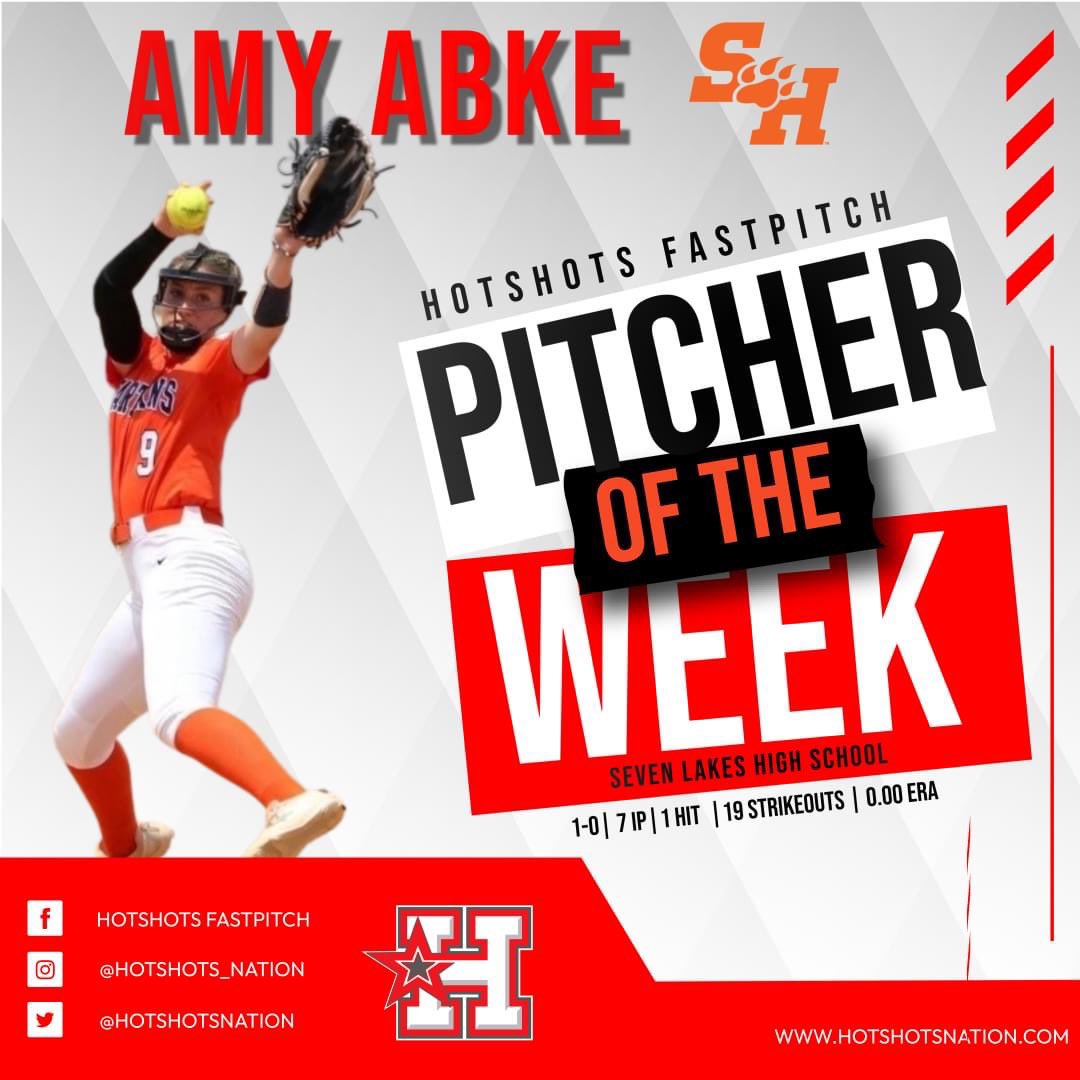 hotshotsnation's tweet photo. Congrats to these ladies on having a standout week in high school the week of March 13-17!!

Player of the week: Braylyn Galloway of 16u Hotshots Premier Bryant
Pitcher of the week: Amy Abke of 18u Hotshots National Jones https://t.co/VrRFvHn9o4