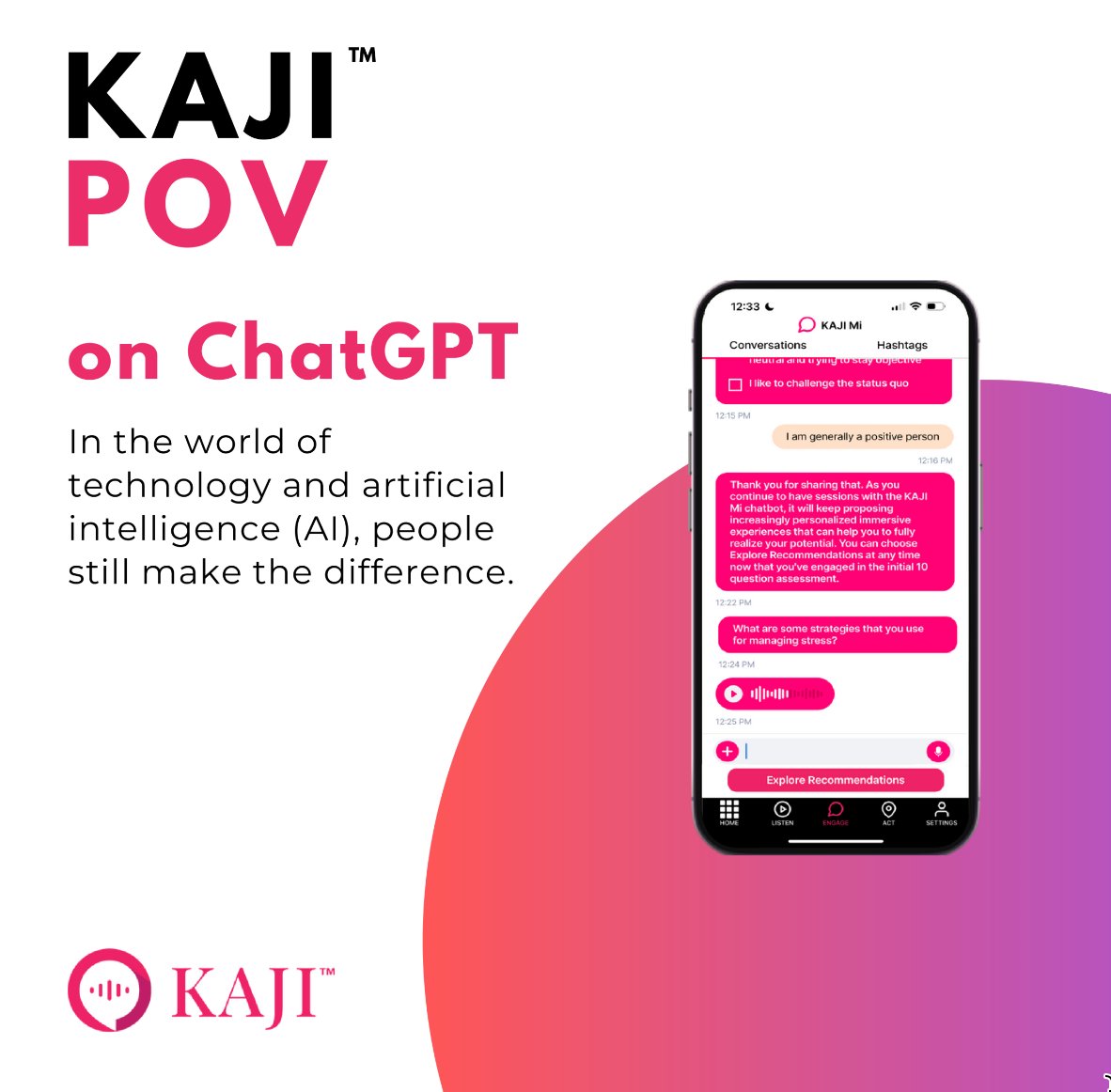erickrivas's tweet photo. @kajiexperiences today we're sharing the KAJI POV on ChatGPT. Check out the PDF here: https://t.co/NFXZPMpZOv

#kaji #mentalhealth #app #ai #chatgpt #pov #peoplefirst https://t.co/JRXhJdOWPB