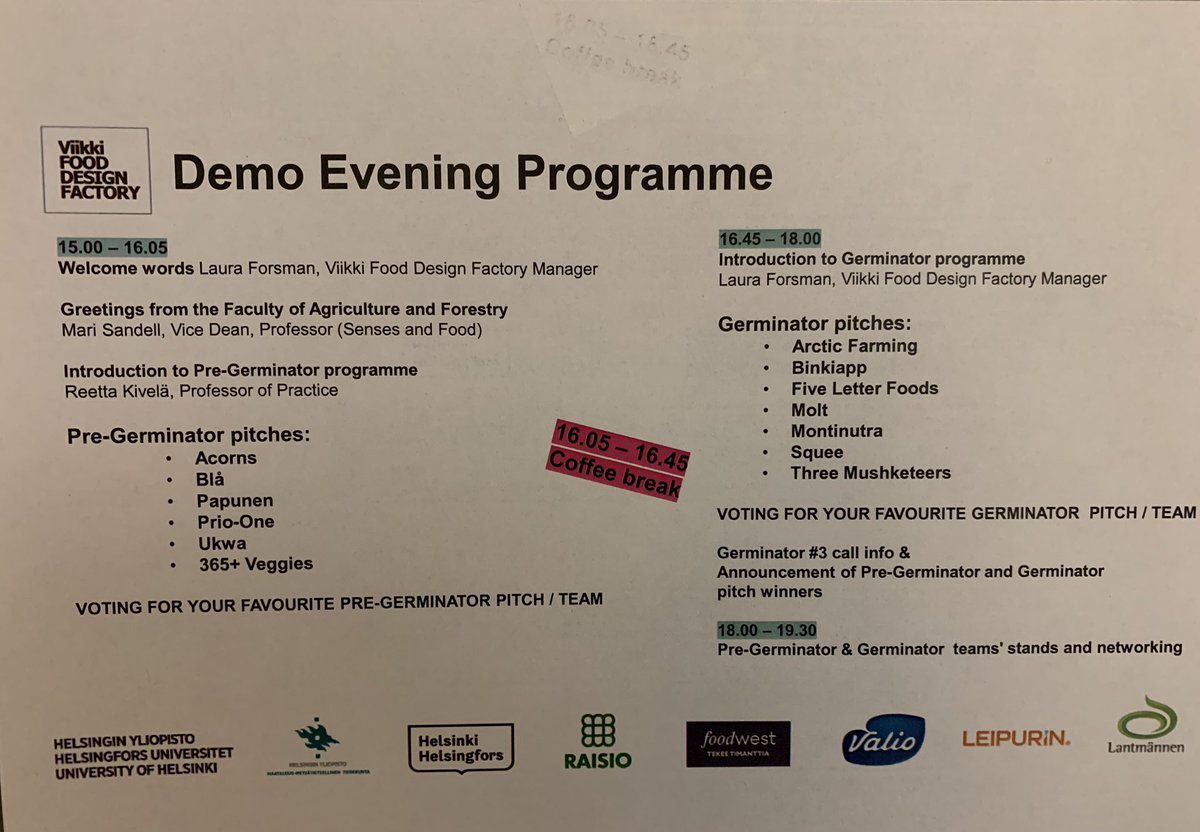 Sensorymari's tweet photo. So proud of this activity. 2nd Demoday! @ViikkiFoodDF @helsinkiuni #viikinkampus #ruoka #foodsystem #innovation #germinator #pregerminator https://t.co/mn5Petl5on