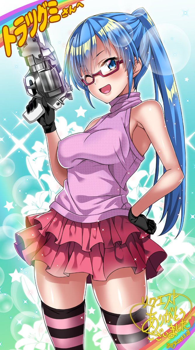 Skebにてご依頼主さまの娘さんでオリジナルリリィの桃園サラさん描かせて頂きました😊 リクエスト誠にありがとうございました! 