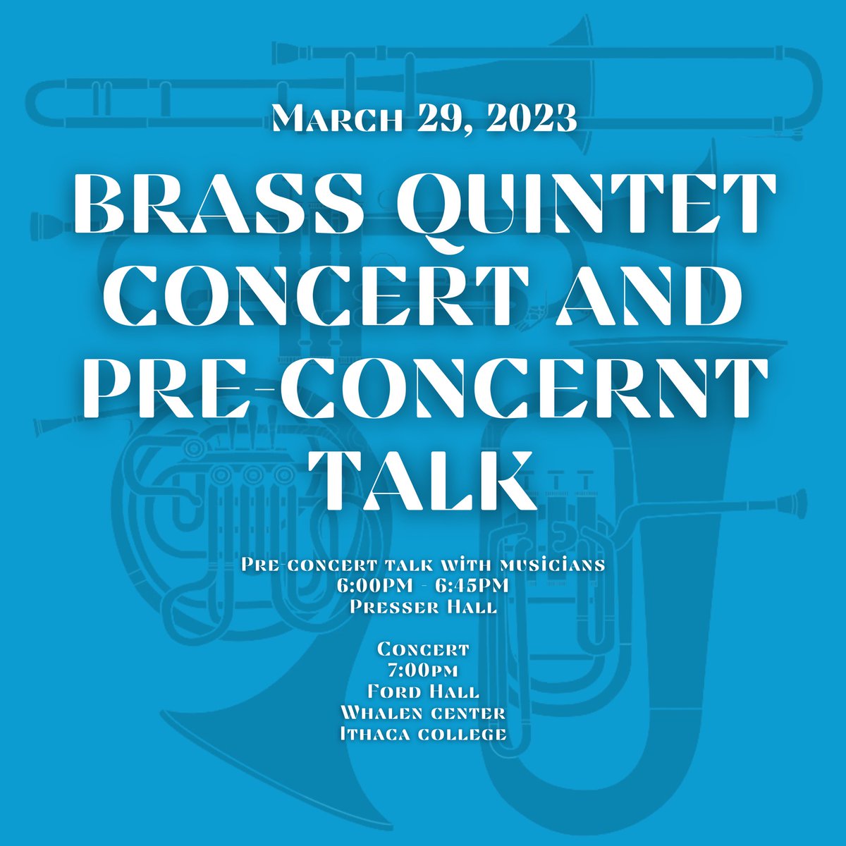 Tonight FLEFF presents our Brass Quintet Concert with a pre-concert talk with the musicians. The concert is in person and free admission. 

ithaca.edu/finger-lakes-e…
