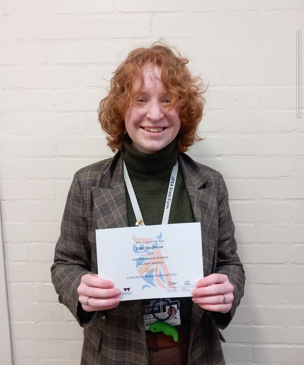 JohnPortSpencer's tweet photo. Biology students in Year 12 and (and one Y13) competed in this year’s Biology Olympiad. Many of our students did brilliantly in achieving the Gold, Silver and Bronze awards. Edith was placed within the top 5%. We also had many students that were highly commended – well done! 😊 https://t.co/PzyRKvlxcG