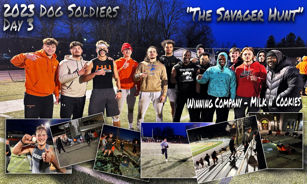 BergFootball's tweet image. 2023 Dog Soldiers are done and in the record books. 3 of the toughest days we have ever done and over 100 men not only got through, but dominated everything that was thrown at them! 

Congrats to "Milk N' Cookies" for dominating the "Savager Hunt" 

#BergGang #419Kings