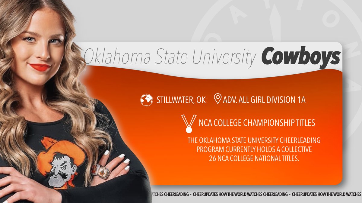 UPCOMING SOON❗️
LIVE! from the Daytona Beach Bandshell 

Oklahoma State University
Division: Advanced All Girl Division 1A
#NCAcollege 🌊

<a href="/OSUcheer/">Oklahoma State Cheer</a> 
<a href="/OSUAthletics/">Oklahoma State Athletics</a> 
<a href="/TrinityValleyCC/">TVCC</a>