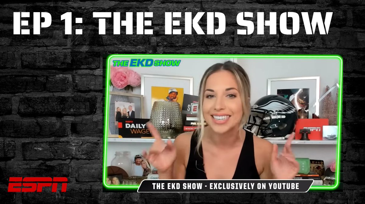 ESPNPR's tweet photo. ESPN launches ‘The EKD Show’ - a new, sports betting YouTube show

Hosted by ESPN sports betting analyst @erinkatedolan

Episode 1: #NBA, #MarchMadness &amp; trending sports topics with Q&amp;A

Watch: https://t.co/I2xoOSM1EJ https://t.co/My5IaTYdn6