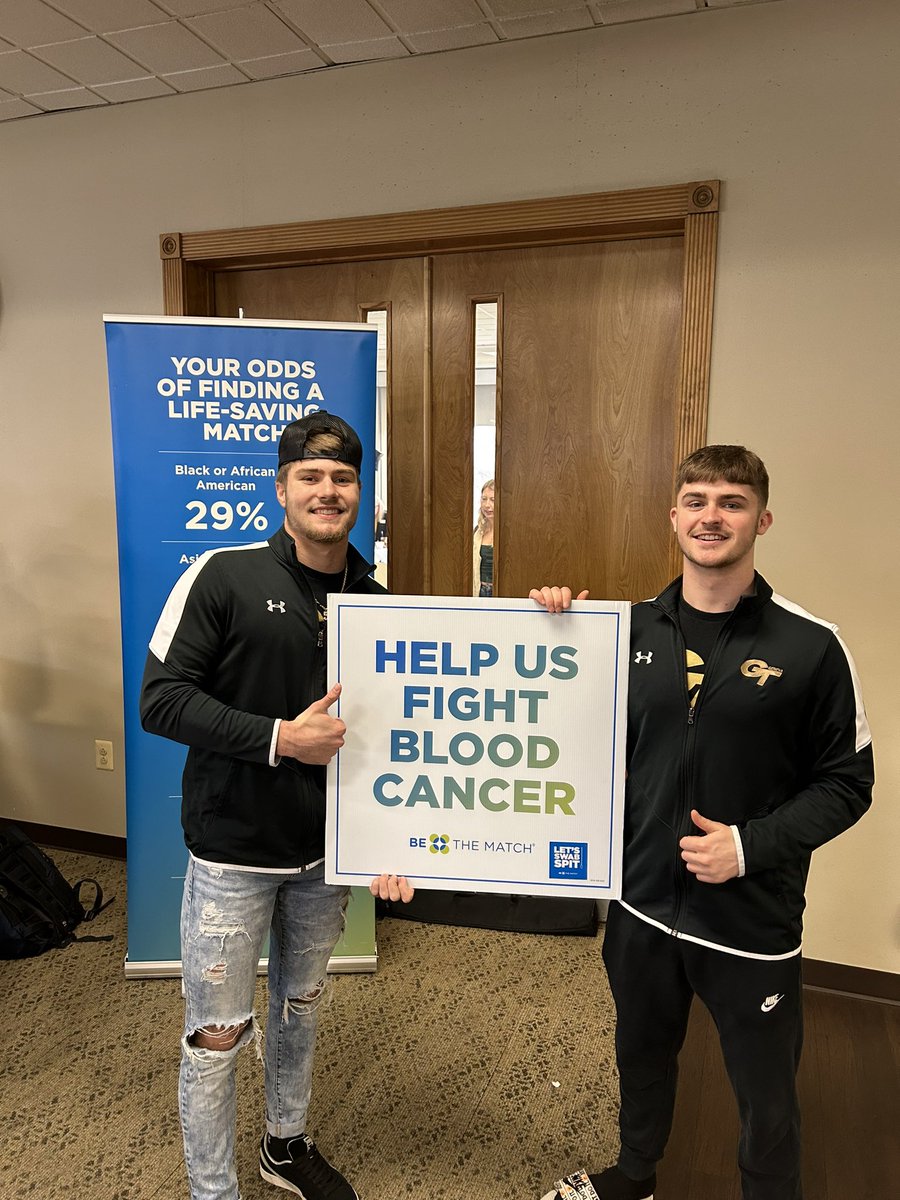 Our players spending some time this afternoon volunteering for @BeTheMatch, an organization that fights blood cancer and save lives!