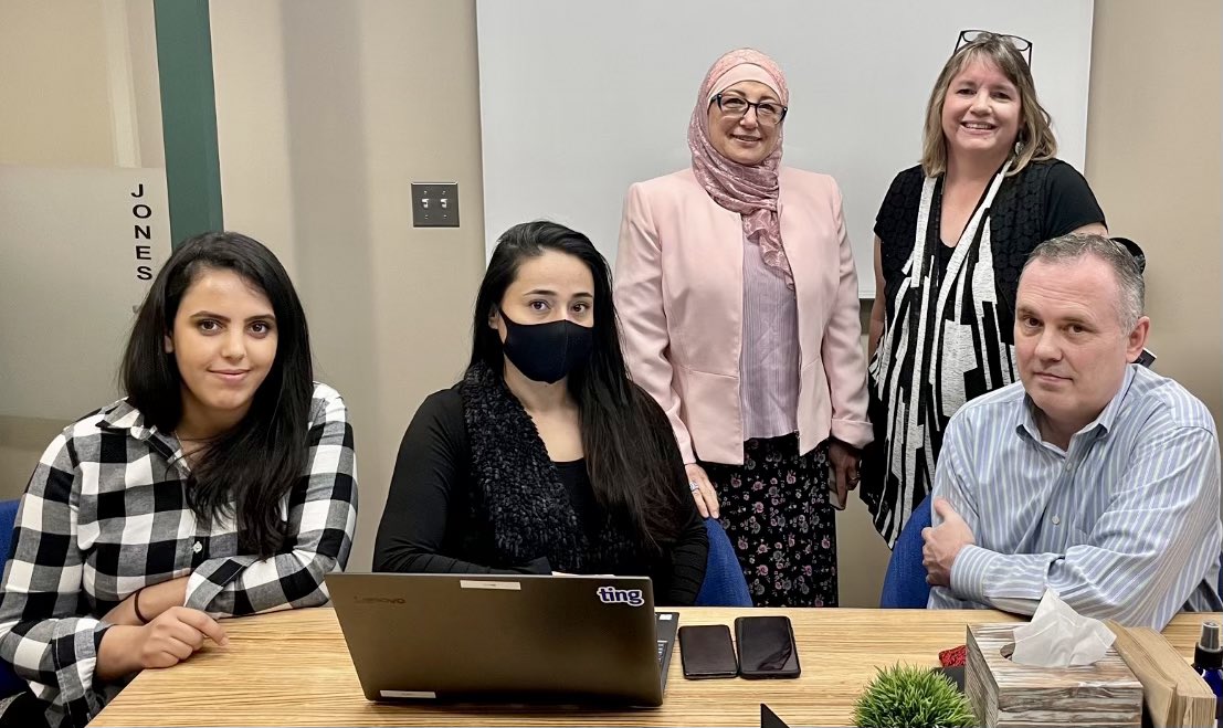 ComputerCORE's tweet image. The Computer CORE team celebrates Nagia Kurabi’s four year anniversary at CORE. #teamCORE #womenintech #womenleaders #womeninbusiness #ALXCommunity #digitalinclusion #digitalopportunity