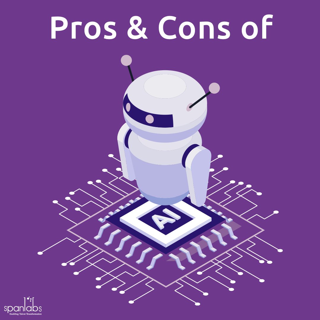 SpanLabs_'s tweet photo. Artificial Intelligence is steadily becoming an inherent part of your daily life, regardless of whether you're consuming it directly or indirectly.

The aforementioned pros and cons are good to keep in mind before availing what AI has to offer.

#spanlabs #ArtificialIntelligence https://t.co/rLiEAe432T