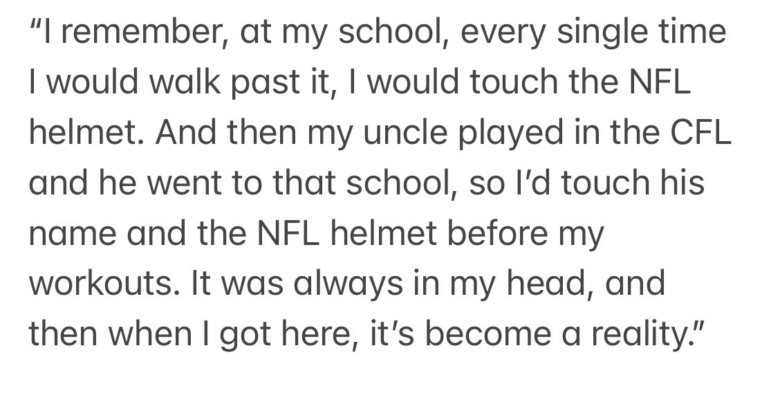 As has been documented, <a href="/Taviusrobinson/">Tavius Robinson</a> began his CFB career in Canada at Guelph. There’s a wall there, he said, that has helmets of the CFL teams and Guelph players who were drafted. There’s an NFL helmet as well. As of now, there are no names.  He wants to change that.