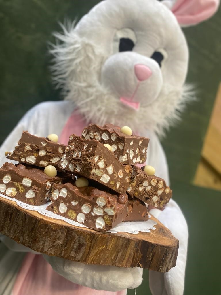 That cheeky Easter Bunny can't keep his hands off the newest cake creation from the Café. 🐰This Mini Egg Rocky Road looks yummy!

There will be lots of egg-cellent treats to enjoy in the Café this Easter! 😋

#easter #easteractivities #easterbunny #cake #cafe #Swindon #Wiltshire