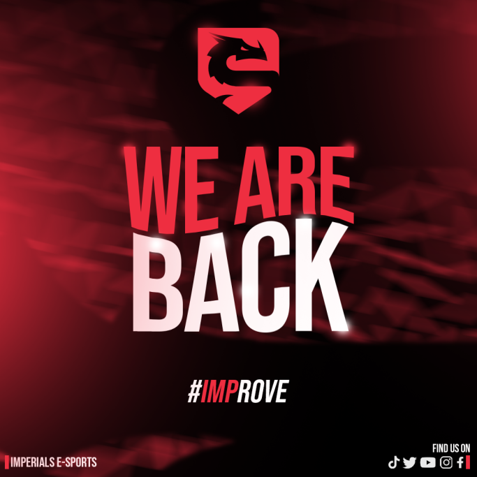 📢 After 1 year of inactivity, Imperials are back and even stronger! 

👀 Stay tuned on our socials for more announcements soon!
👉 linktr.ee/imperials

#IMProve #eSports #gaming
