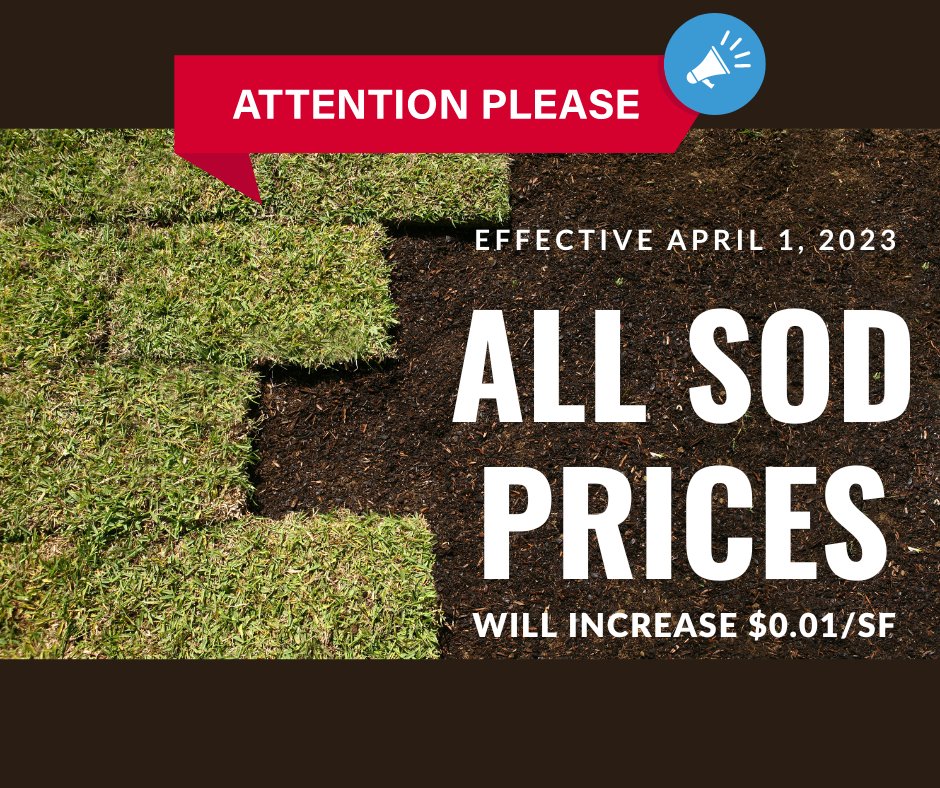 EastonSod's tweet photo. Sod price increase starting this Saturday. https://t.co/y1LZ2zeSjz