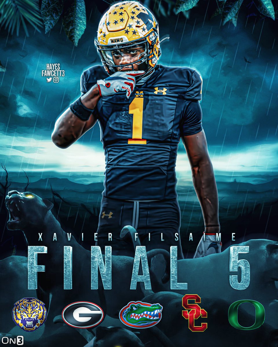 BREAKING: Elite 2024 Safety Xavier Filsaime is down to 5️⃣ Schools!

The 6’1 190 S from McKinney, TX is ranked as the No. 28 Player in the ‘24 Class (No. 2 S)

Where Should He Go?👇🏽

on3.com/news/elite-202…