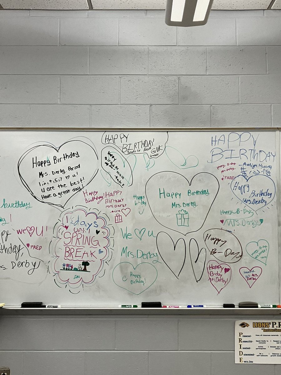 The birthday love you get as a middle school teacher😊