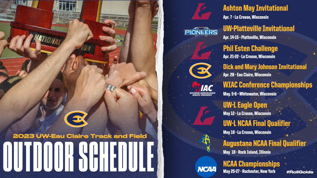 uwectrack's tweet photo. We've been working hard preparing for the new season! Here is our meet schedule https://t.co/4fB3TsJzk2