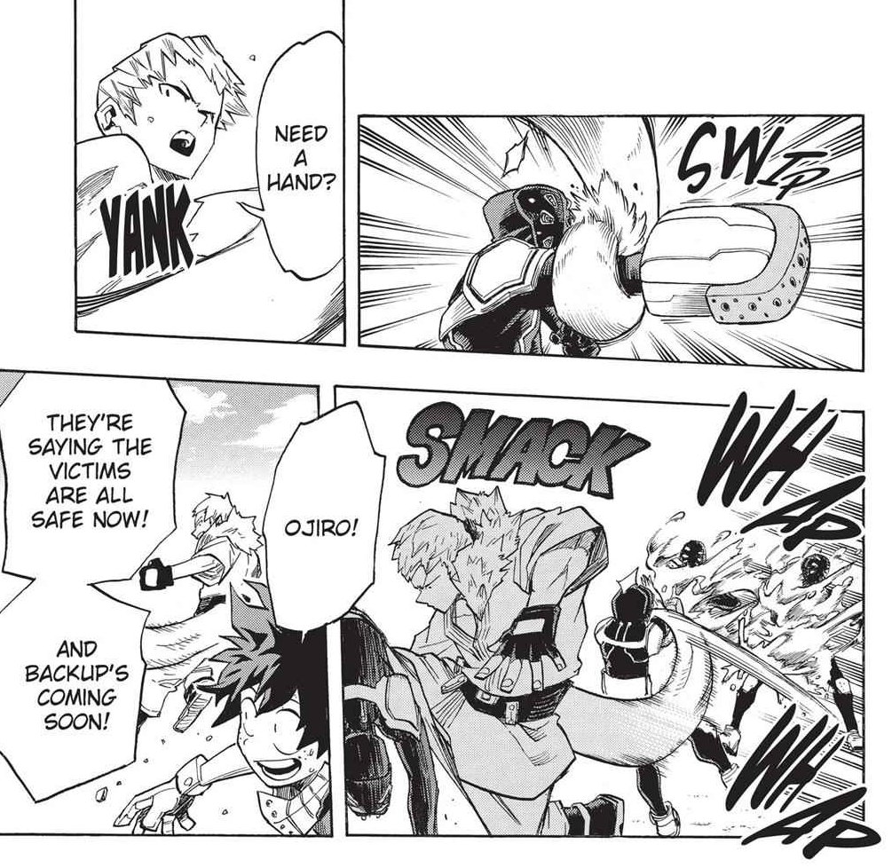 One of the first times we see those quick sketches that show Hori is either tired or rushing. This arc had a looot of backgrounds replaced.