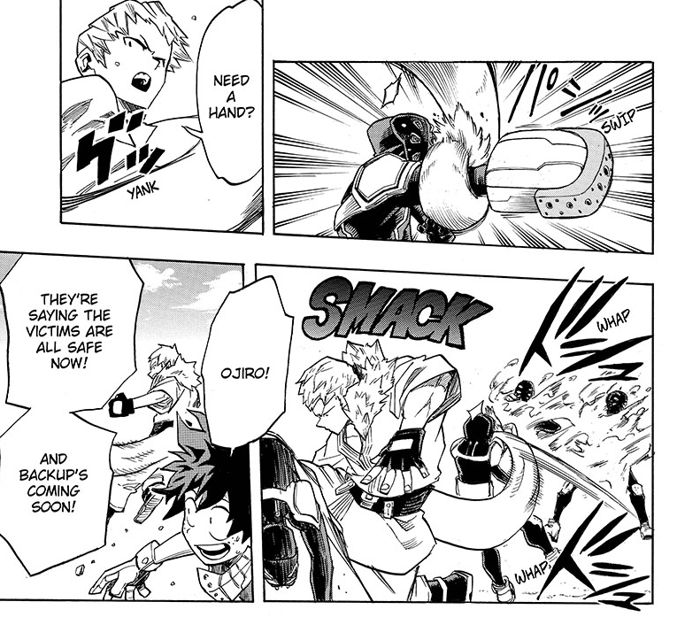 One of the first times we see those quick sketches that show Hori is either tired or rushing. This arc had a looot of backgrounds replaced.
