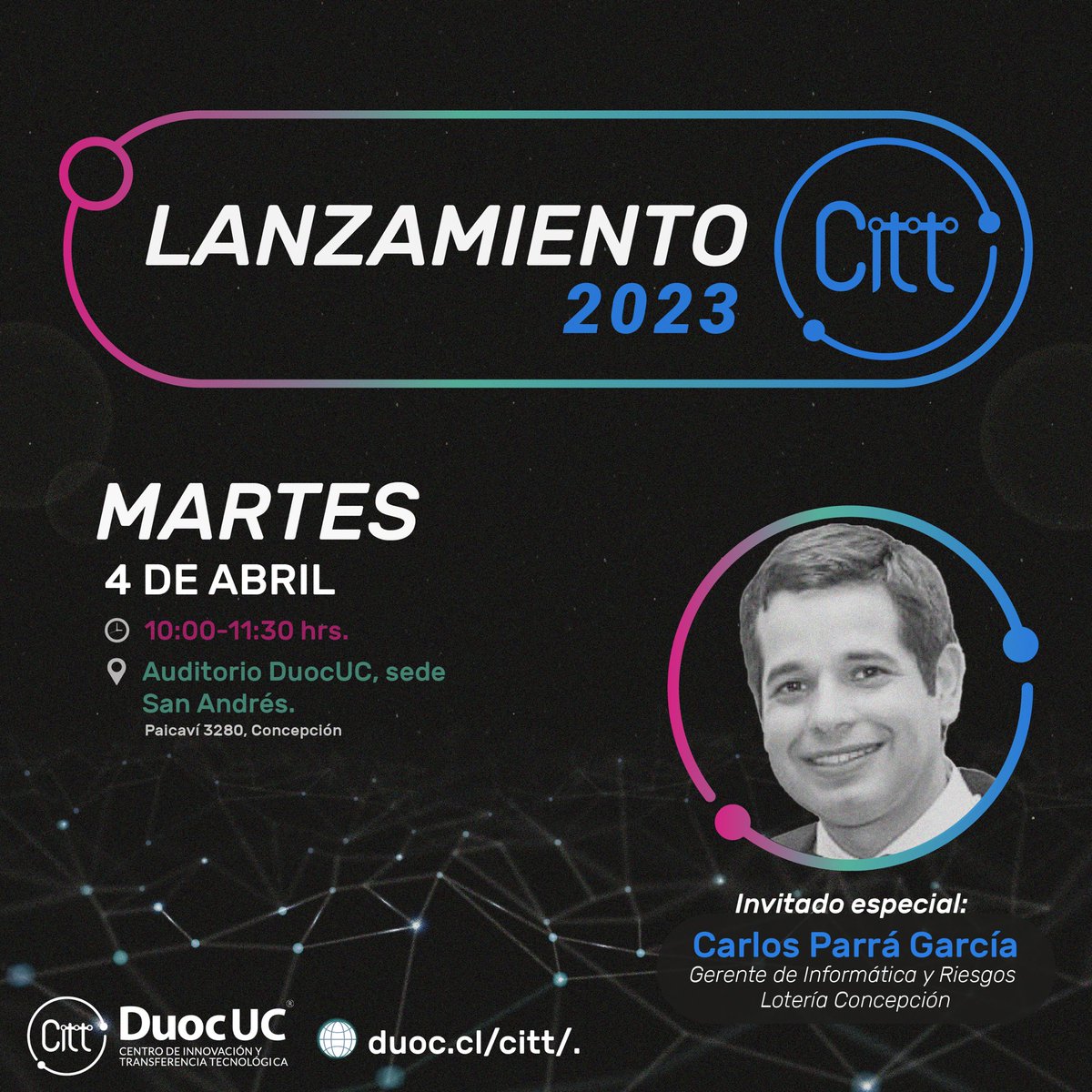 CITTDuocUC's tweet photo. 👀Tenemos invitado especial👀

No te pierdas la charla junto al gerente de informática y riesgos👨🏻‍💻 ven y se parte de esta nueva experiencia 👨🏻‍💻👩🏽‍💻😎

🗓4 de abril 
🕣10:00 - 11:30

#citt2023 #AñoNuevoNuevaImagen #innovacion #tecnologia https://t.co/w79RPmHQgh