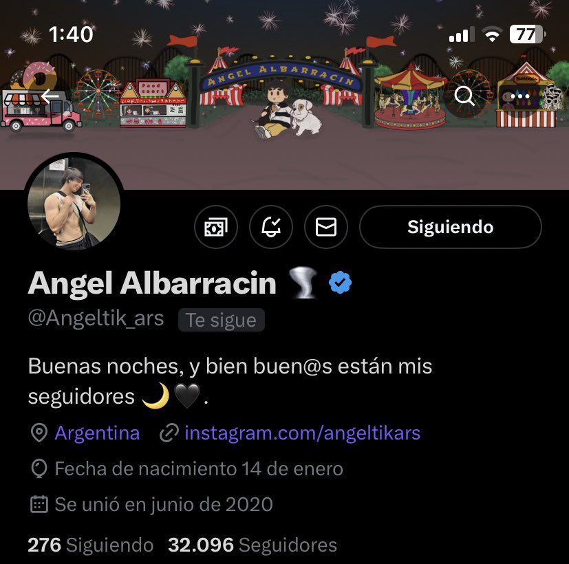 updates_ars's tweet photo. La cuenta de Twitter de Ángel fue verificada https://t.co/ys1X5udhWi