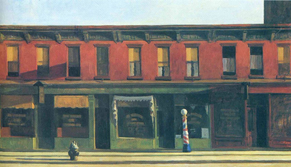 artisthopper's tweet photo. Early Sunday Morning, 1930 #edwardhopper #newrealism https://t.co/kbl2rPe94l https://t.co/jKRf2tvGtM