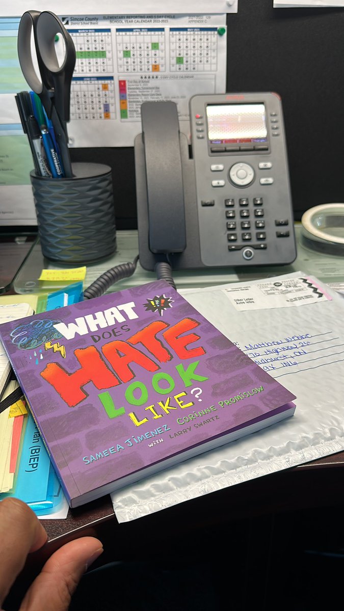 matt_webbe's tweet photo. Look what just arrived! This new book from @_secondstory Press by @TDSB educators and authors Sameea Jimenez and @cpromislow of @LC4_TDSB.  Supporting students in understanding how “hate” actually hurts someone. @ONLibraryAssoc @OCT_OEEO @ONeducation https://t.co/KkOJvaKQpq