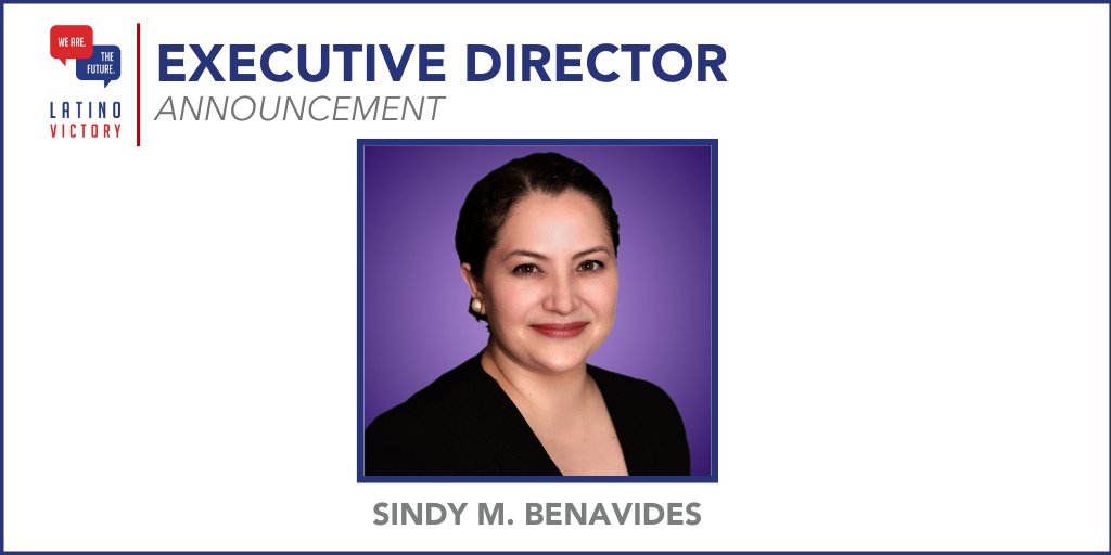 We are elated to announce @SindyBenavides has joined as our Executive Director! 

Sindy is a national civil rights leader with nearly two decades of non-profit leadership experience, who is deeply committed to uplifting the voices of Latinos.

¡Bienvenida, Sindy!