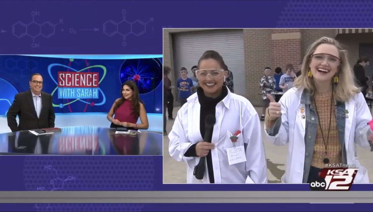KSATSarahSpivey's tweet photo. #SciencewithSarah: Soda bottle rockets🚀
What a fun morning at Schlather (@SCUCISD)!
These bright students explored literal rocket science today 🤯
The wonderful @SarahAcosta was my assistant today!
Check out the experiment & how to do it here ➡️ https://t.co/RawzW9EzvA https://t.co/Cfic2R4Fdf
