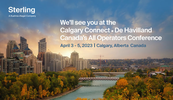SterlingAOG's tweet photo. Next week @dehavillandAIR will be celebrating nearly 100 years of innovation in Canadian aerospace at the  2023 All Operators Conference. If you'll be there, stop by Sterling's booth (10) &amp; learn how we support #aviation &amp; #aerospace companies with global #logistics solutions. https://t.co/4ssyMHbi7M