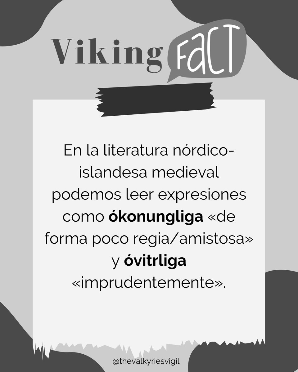 TheValkyriesVig's tweet photo. #VikingFact 📢Son expresiones que podemos encontrar en las fornaldarsögur, las Sagas legendarias o de los tiempos antiguos, y son dichas sobre todo por mujeres, para evitar que sus parientes masculinos la líen parda. Te cuento un poco más⬇️ https://t.co/xFw8TErb2X