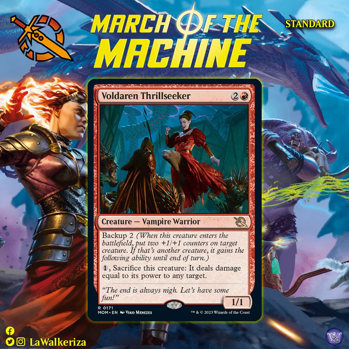 LWalkeriza's tweet photo. #LaWalkeriza
#MTGHispano #MTGMachine #MTGspoilers #MTG #MagicTheGathering #Baral #KariZev #Rankle #Torbrand https://t.co/LMV8VLah3g