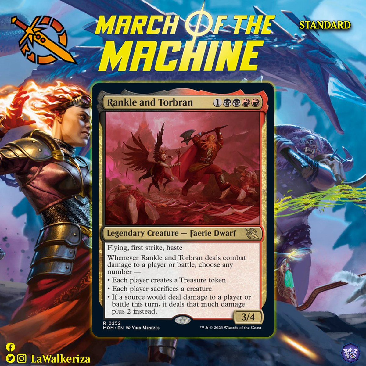 LWalkeriza's tweet photo. #LaWalkeriza
#MTGHispano #MTGMachine #MTGspoilers #MTG #MagicTheGathering #Baral #KariZev #Rankle #Torbrand https://t.co/LMV8VLah3g