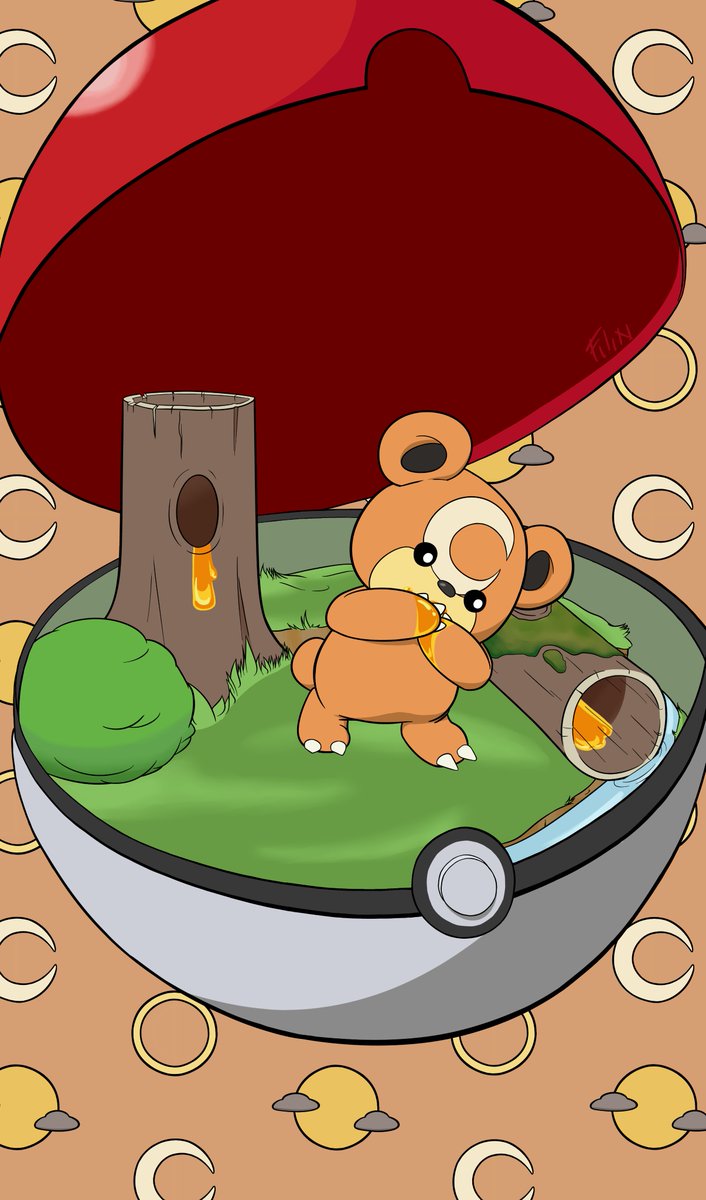 Filin_Feather's tweet photo. J'aime bien les pokémons de type normal, donc le prochain "pokéhouse" en sera aussi un :
#Teddiursa
#pokéball https://t.co/ag89ddE73Y