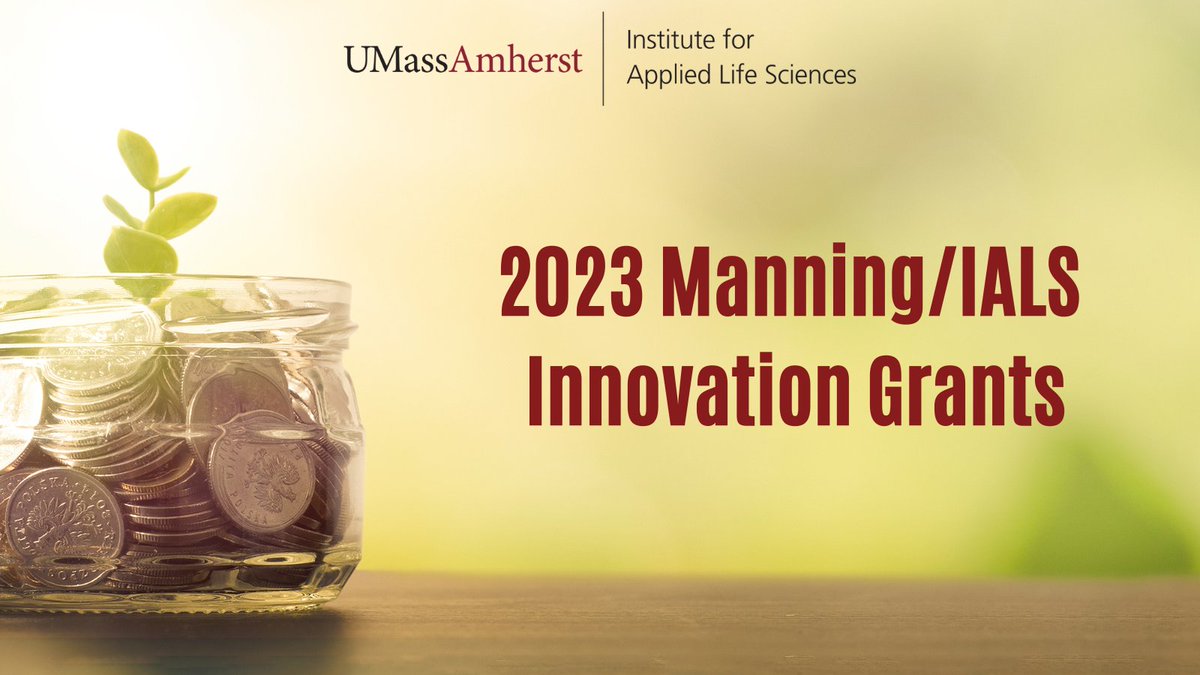 UMassIALS's tweet photo. Apply for a Manning/IALS Innovation Grant Today! Letters of Intent due April 24. You must be a UMass faculty member to apply.
Learn more and signup for an info session at https://t.co/YGLNR4cTGt
#ialsventuredevelopment #ialsfunding https://t.co/jl5P8Geq7D