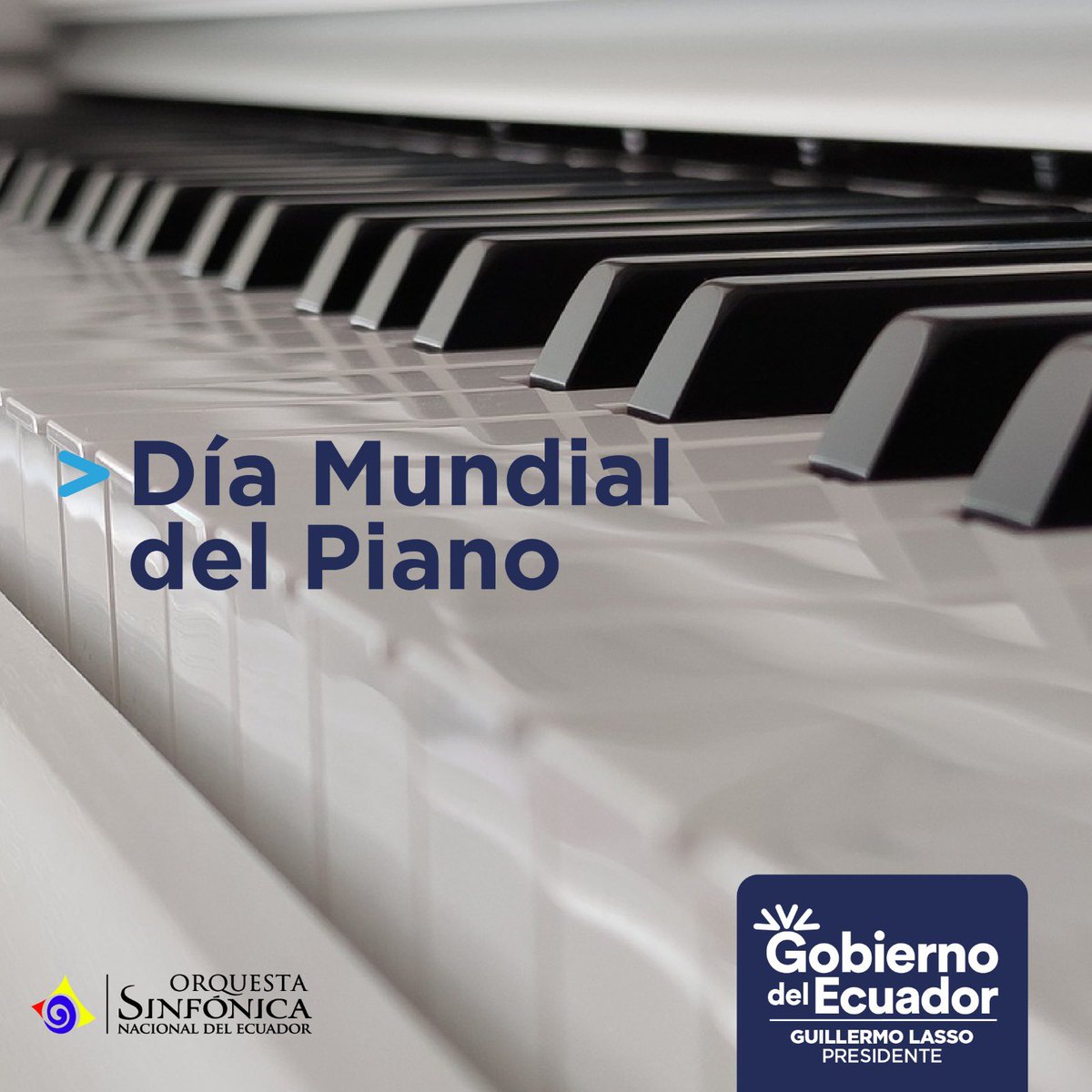sinfonicaosne's tweet photo. 🎹 El #DíaMundialdelPiano se celebra el día 88 de cada año, número simbólico que representa la cantidad de teclas que posee este instrumento. Por ello, este 29 de marzo, desde la Orquesta Sinfónica Nacional del Ecuador saludamos a los grandes pianistas de nuestro país y del mundo https://t.co/NBypGVoH6W