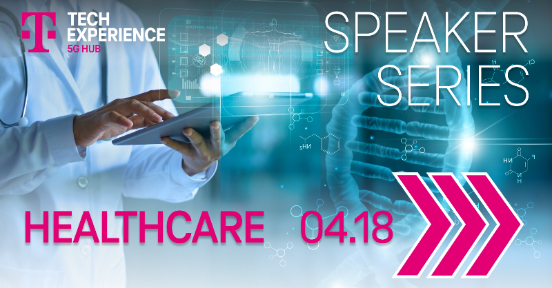 T_INNOVATE_'s tweet photo. Join us April 18th for a night full of timely and valuable conversations around #5G and the #Healthcare industry. Learn from industry experts about the newest and greatest innovations around making our healthcare world smarter and faster ⚡‍⚕️  
#healthtech #2023SpeakerSeries