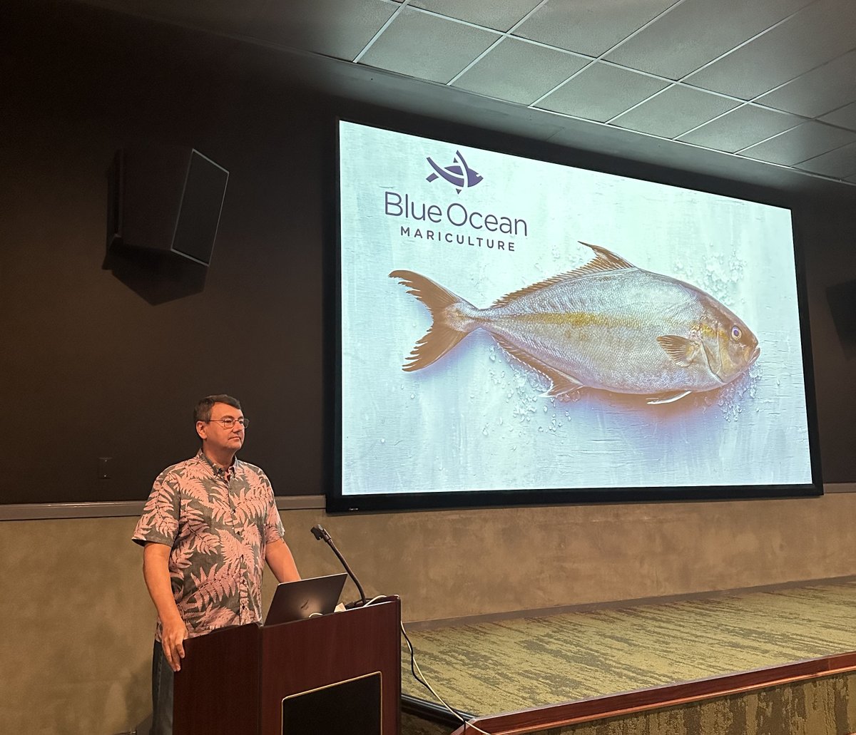 BO_Mariculture's tweet photo. Our CEO, Dick Jones, was an honored guest speaker last night at Friends of Hawai`i Volcanoes National Park- #AfterDarkInThePark, where he spoke about the role of aquaculture in addressing food security in Hawaii. @Volcanoes_NPS 
#foodsecurity #food #seafood #aquaculture #hawaii https://t.co/AgfXwKQA1Y