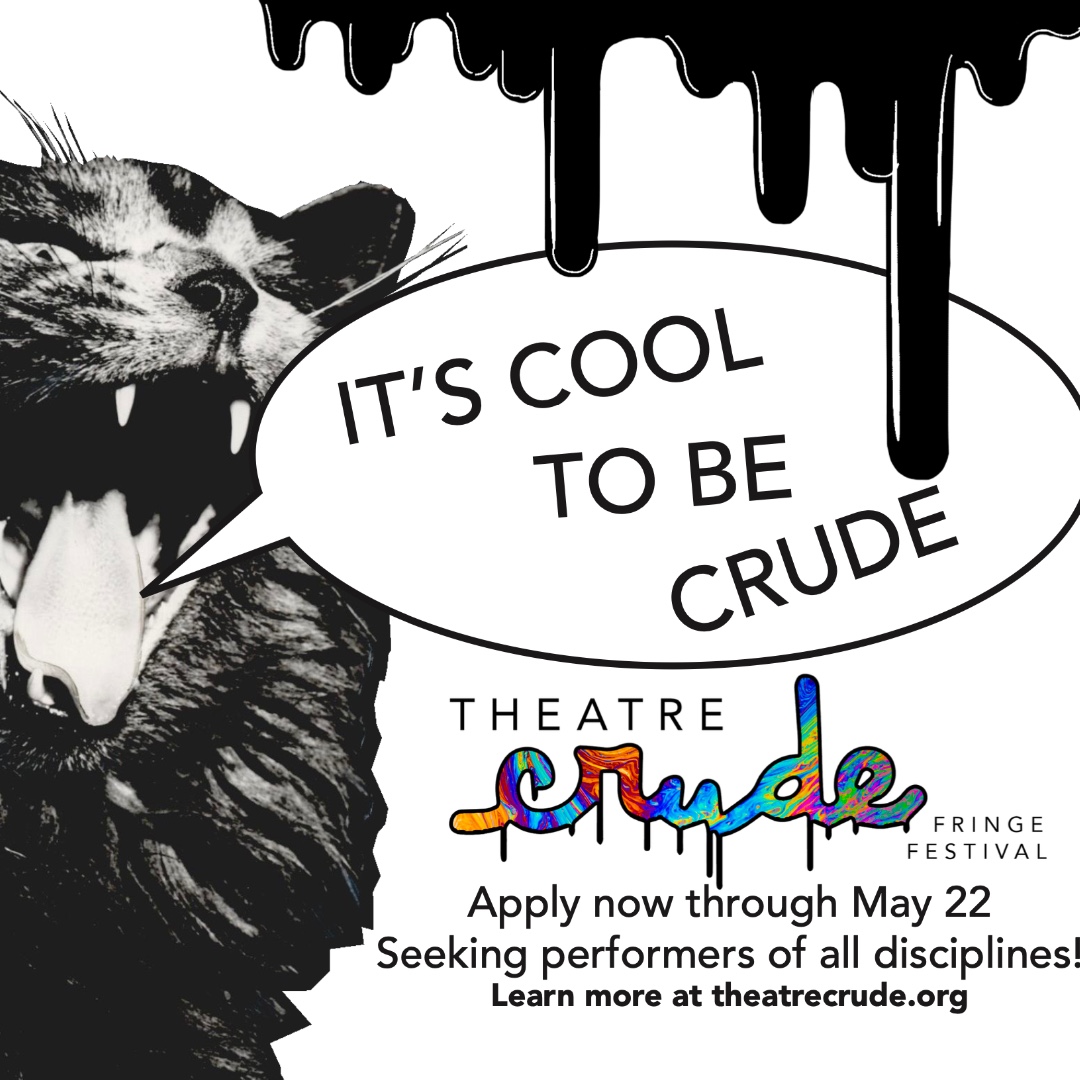 Applications for the 2023 Theatre Crude Fringe Festival are open now through May 22.

Head on over to theatrecrude.org/getinvolved to learn more and apply.

#okcevents #okctheatre #performerswanted #artaroundokc