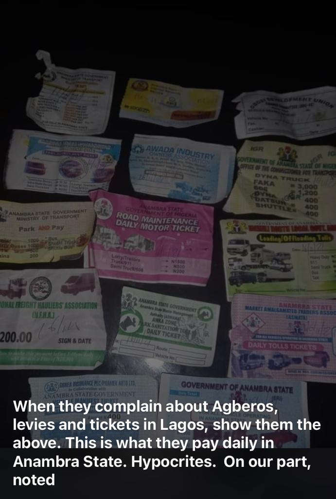 Woodworth on Twitter "See Anambra agbero daily tickets"