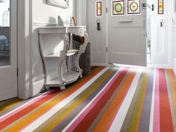 Even on a grey day there is never a dull moment with the @CrucialTrading Audrey carpet design in the Sunrise colourway to welcome you home....find them in our showroom vincentflooring.co.uk